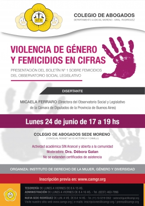 VIOLENCIA DE GENERO Y FEMICIDIOS EN CIFRAS